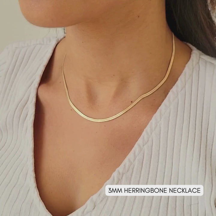 3mm Herringbone Necklace