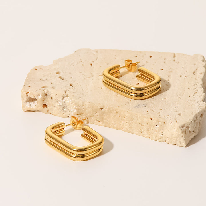 Double U Hoop Earrings