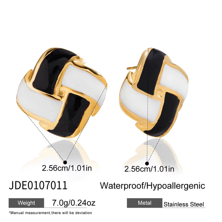 Dual Tone Statement Studs