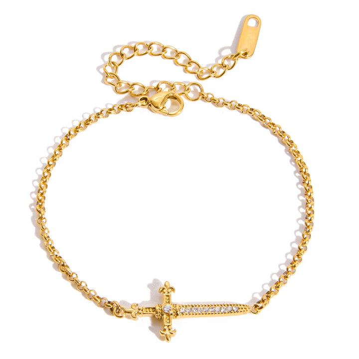 Pearl &amp; Cross Bracelet