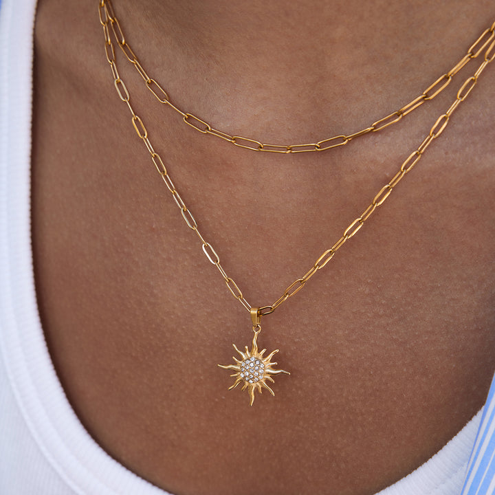 Sunburst Layered Necklace