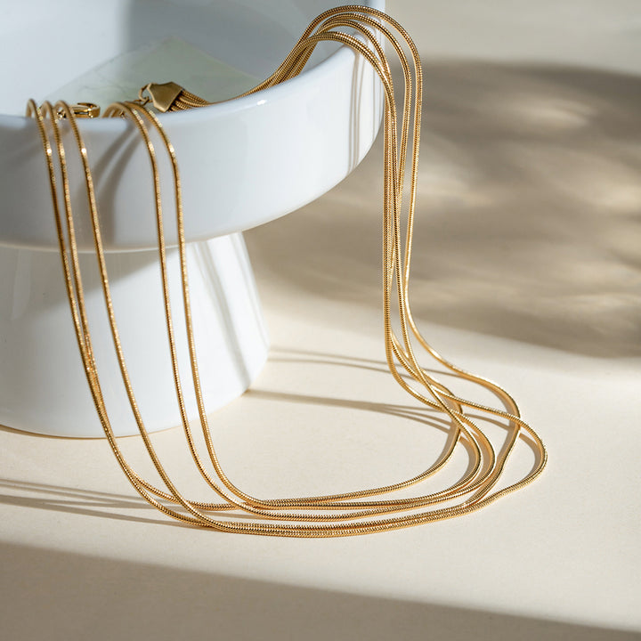 Serene Layered Snake Chain