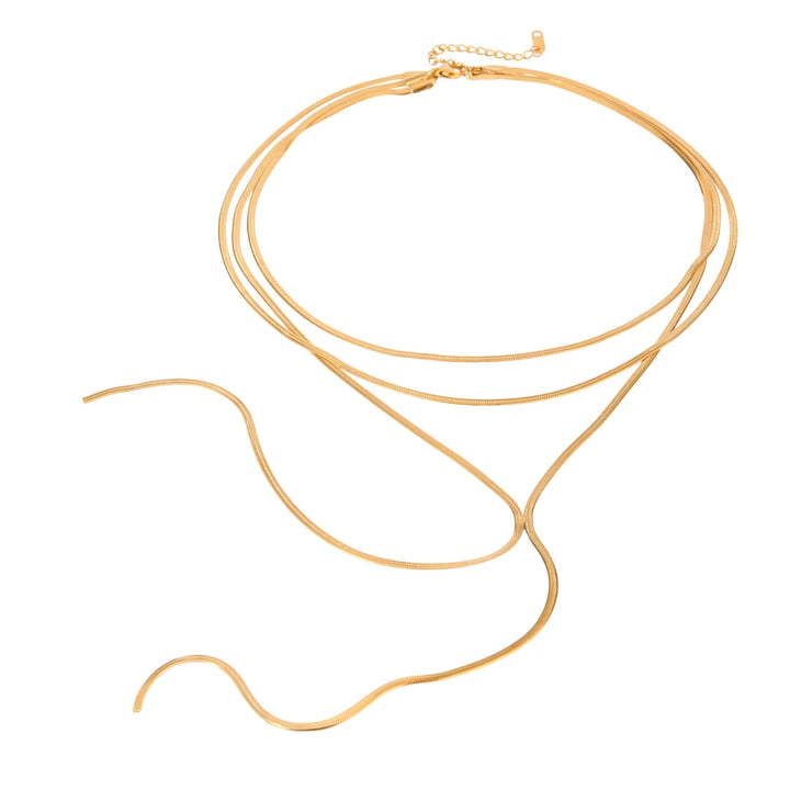 Layered Snake Y-Necklace