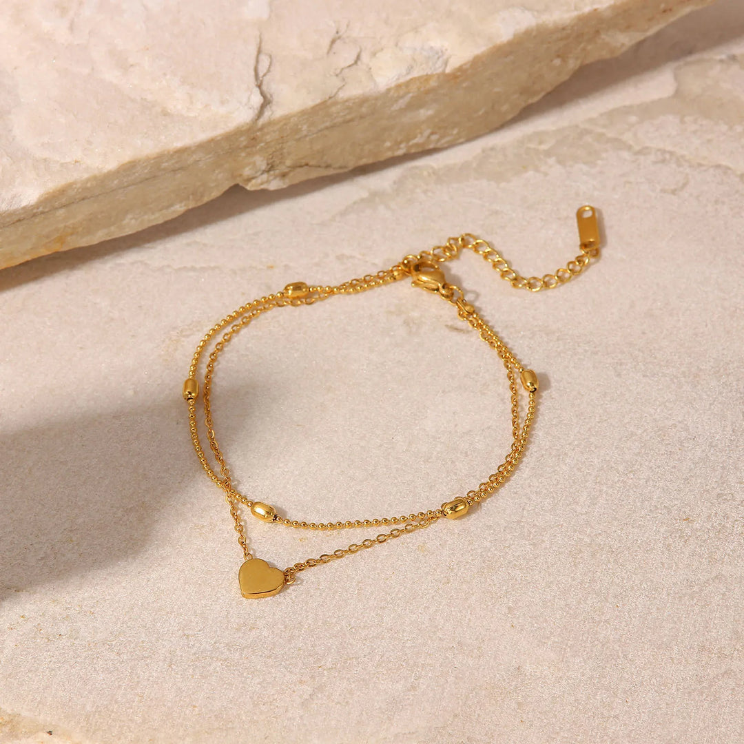 Heart Charm Anklet