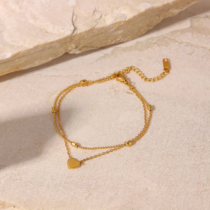 Heart Charm Anklet