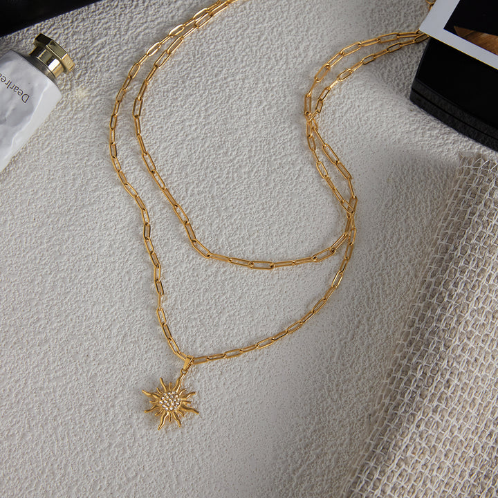 Sunburst Layered Necklace