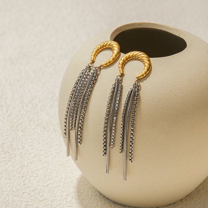 Moon Thread Earrings