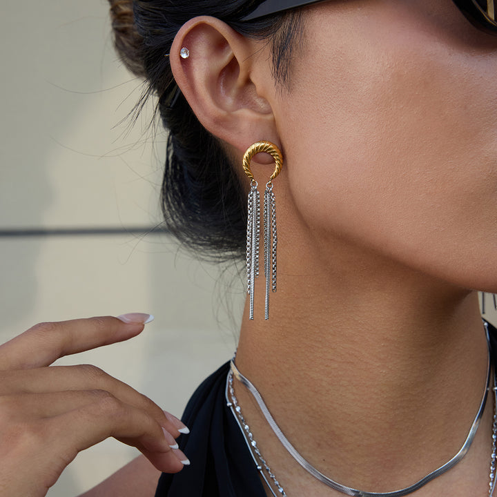 Moon Thread Earrings