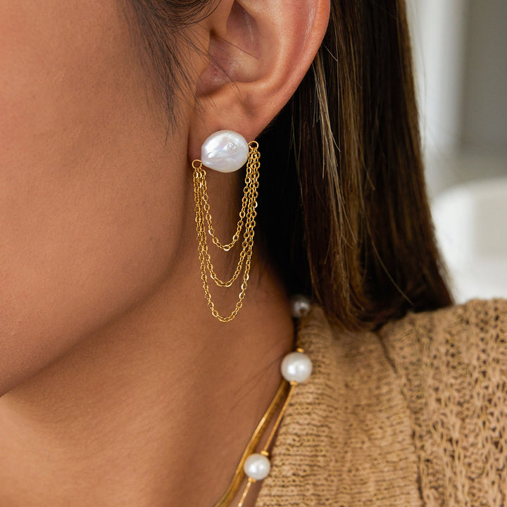 Pearl Cascade Drop Earrings