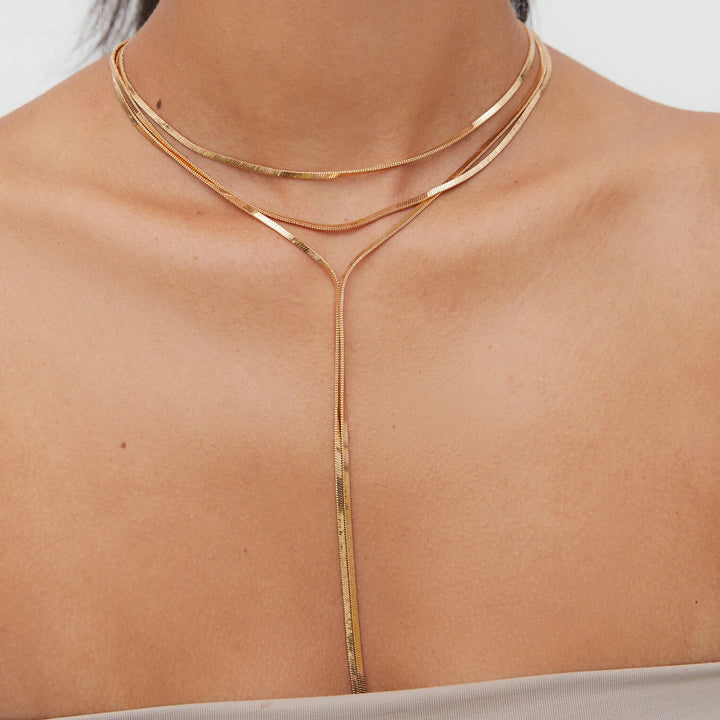 Layered Snake Y-Necklace