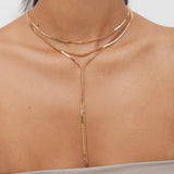 Layered Snake Y-Necklace