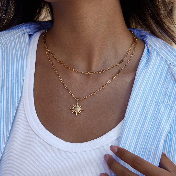 Sunburst Layered Necklace