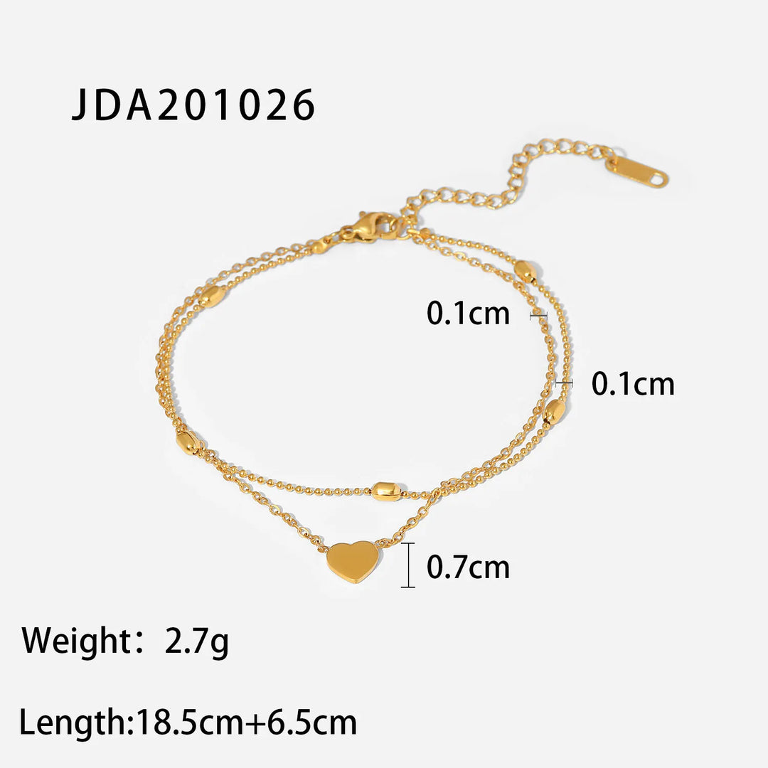 Heart Charm Anklet
