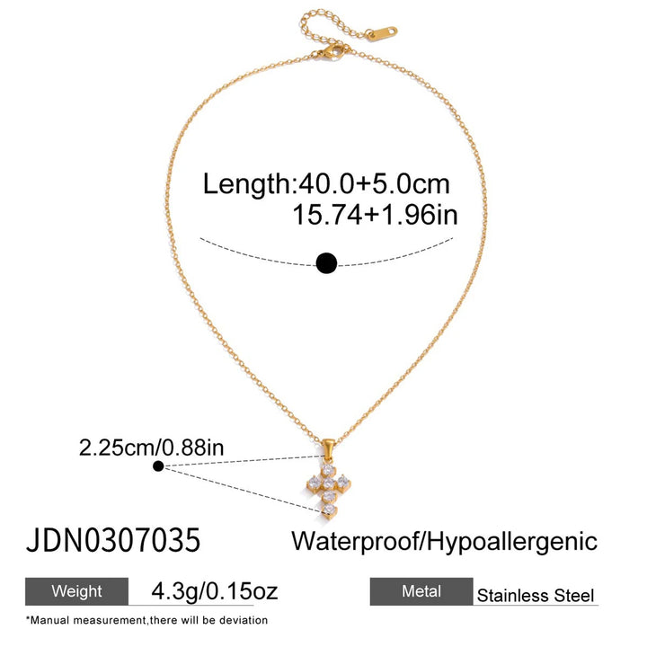 Zircon Cross Necklace