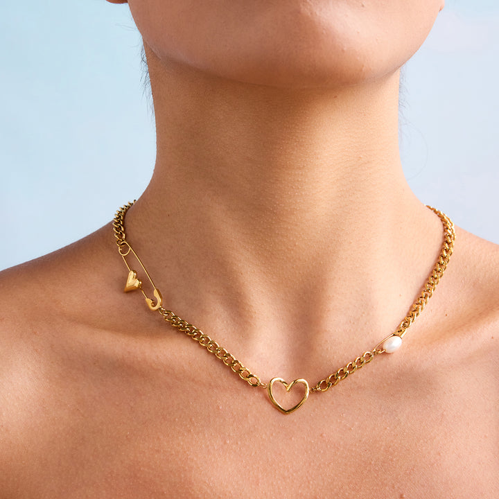 Pinned Heart Necklace