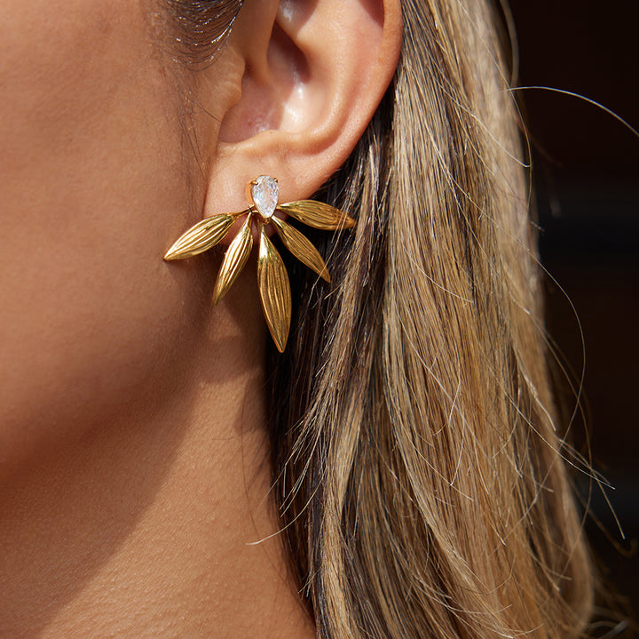 Golden Bloom Stud Earrings