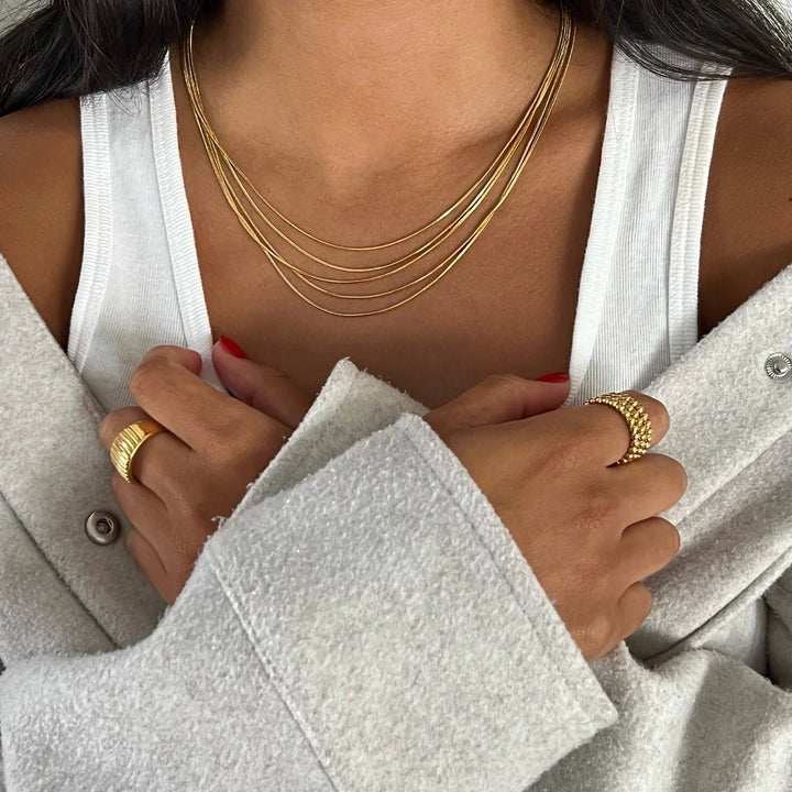 Serene Layered Snake Chain