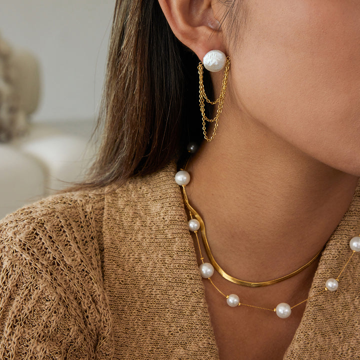 Pearl Cascade Drop Earrings