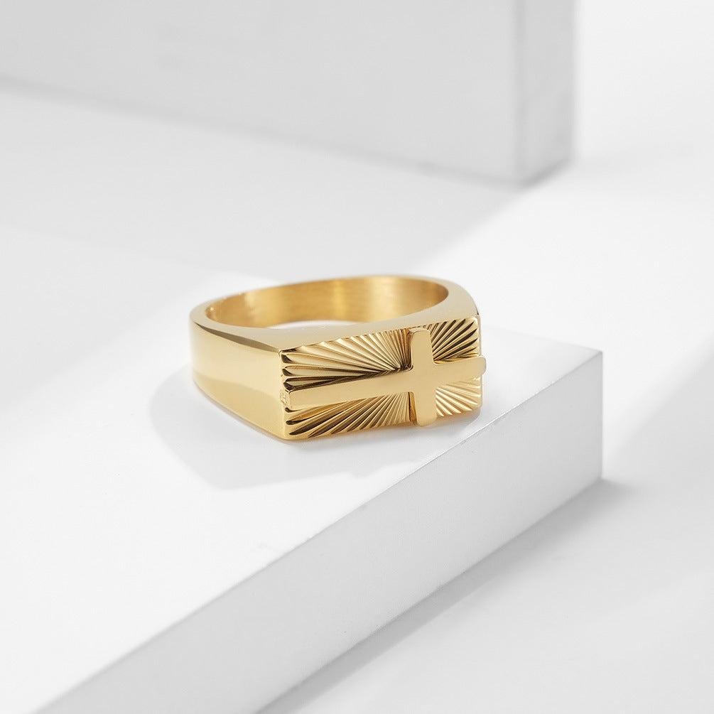 Cross Signet Ring