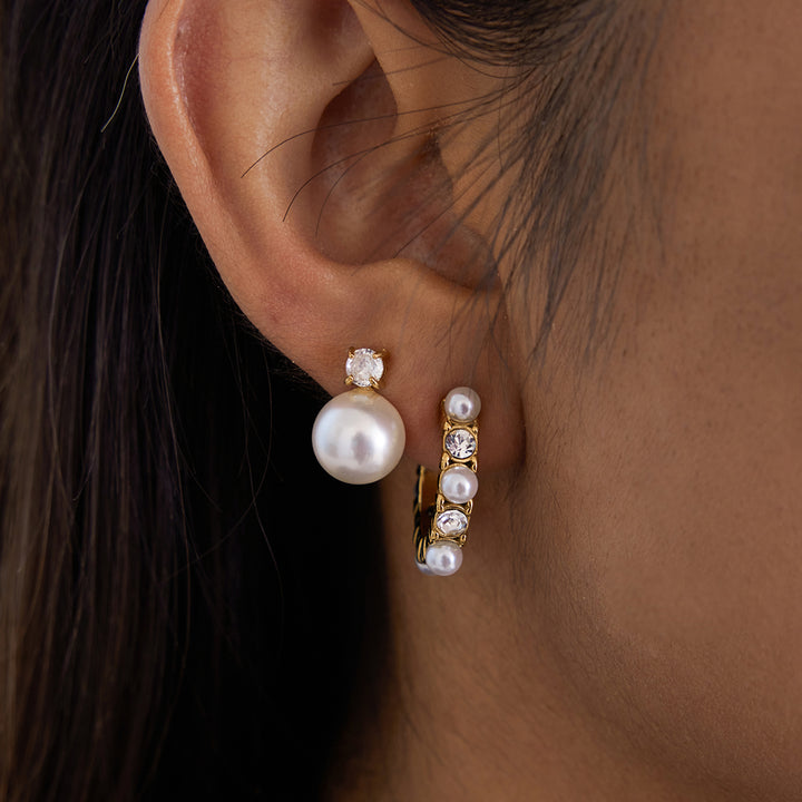 Pearl Luxe Hoops