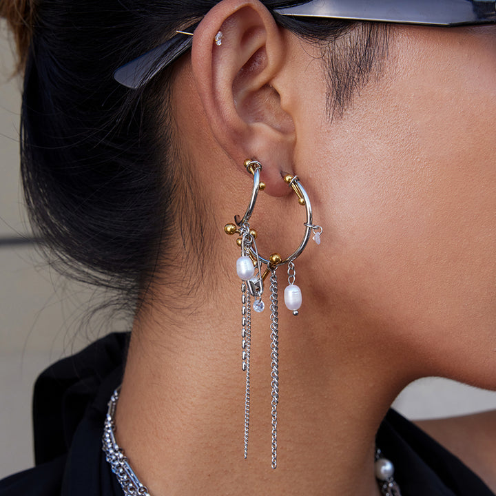 Luna Chain Hoops