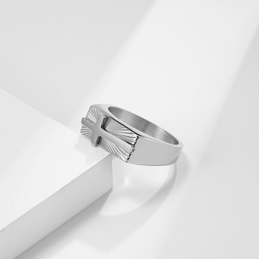 Cross Signet Ring