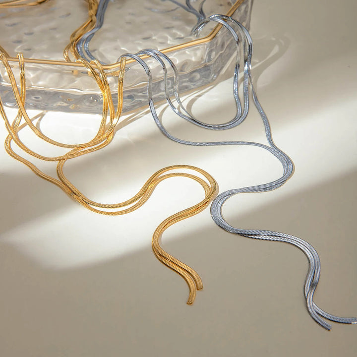 Layered Snake Y-Necklace