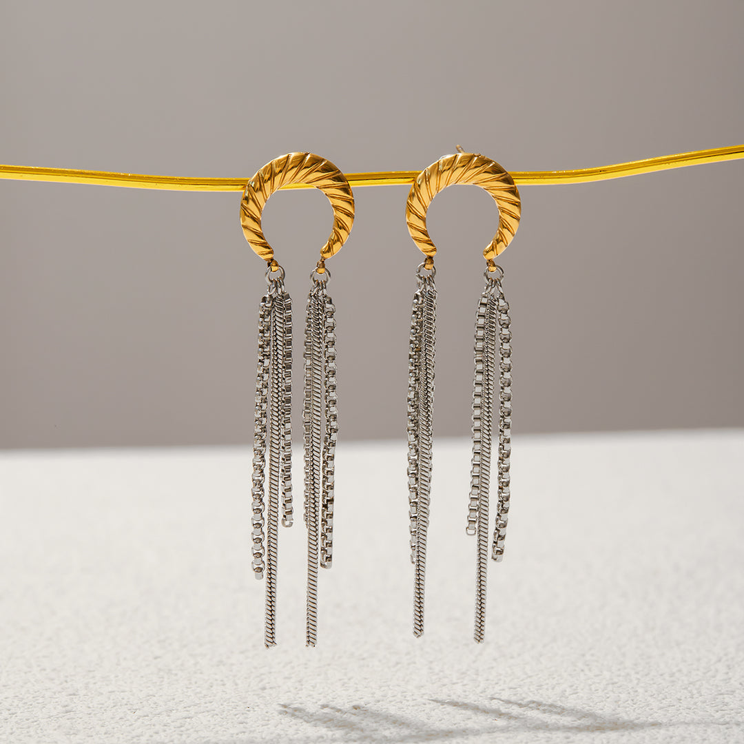 Moon Thread Earrings