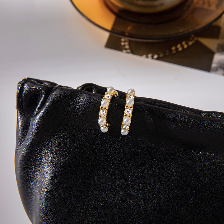 Pearl Luxe Hoops