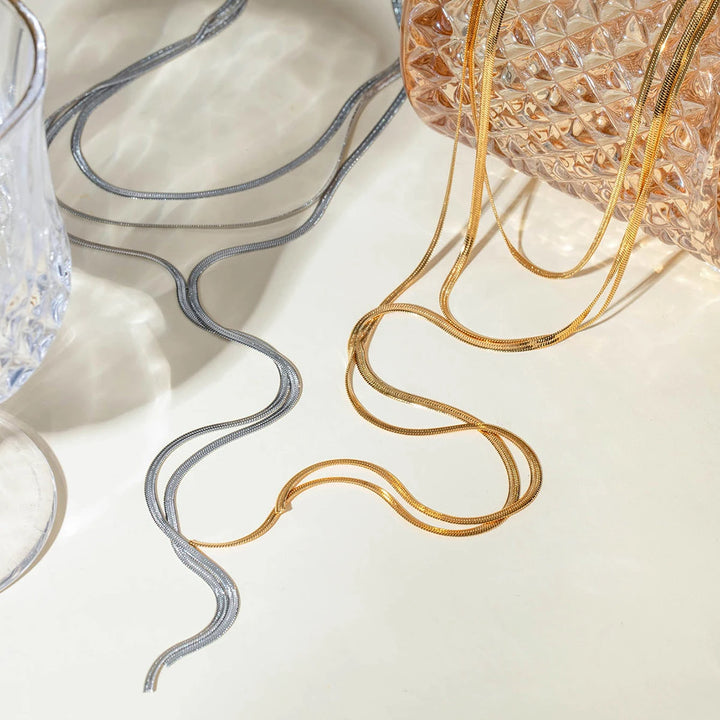 Layered Snake Y-Necklace