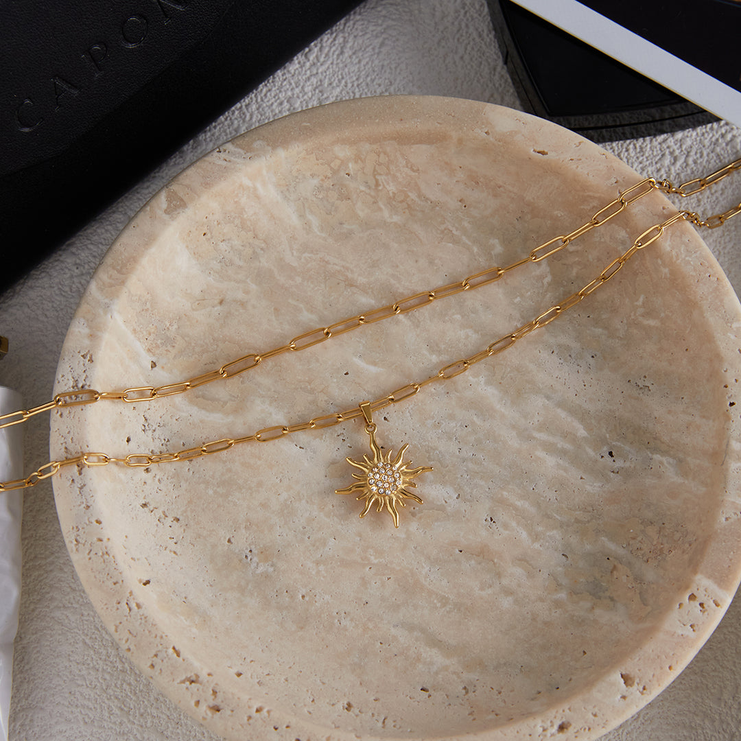 Sunburst Layered Necklace