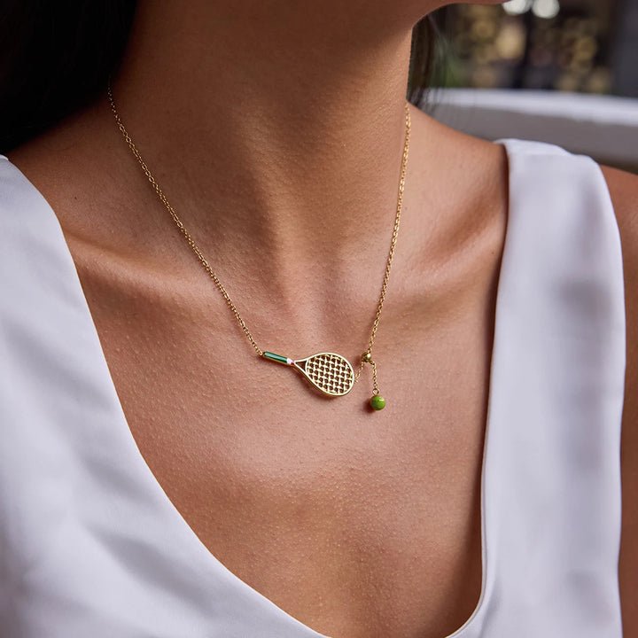 Tennis Racket Necklace