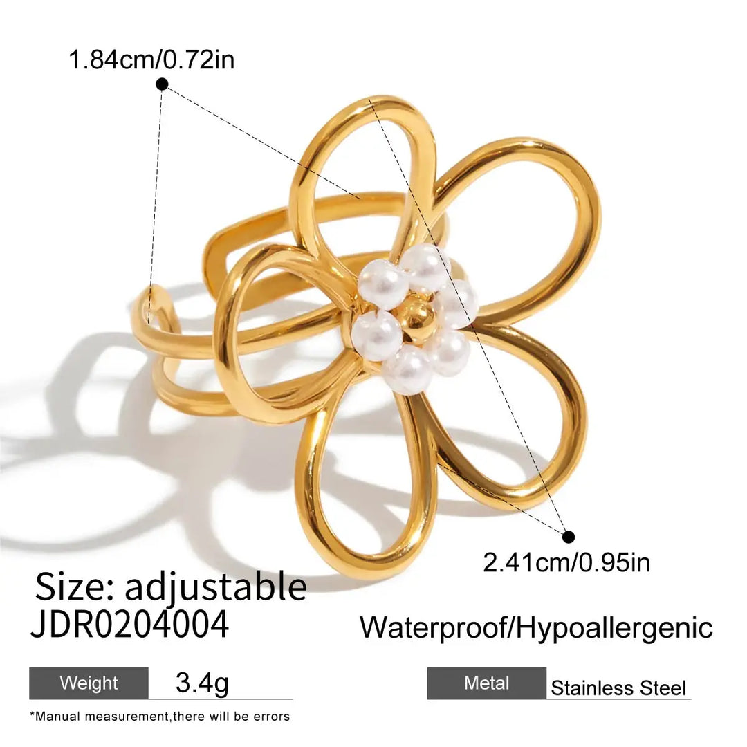 Pearl Daisy Ring