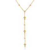 Crystal Cross Y-Necklace