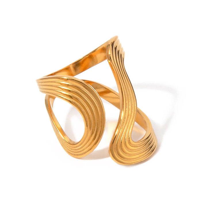Golden Wave Ring