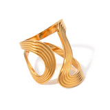 Golden Wave Ring