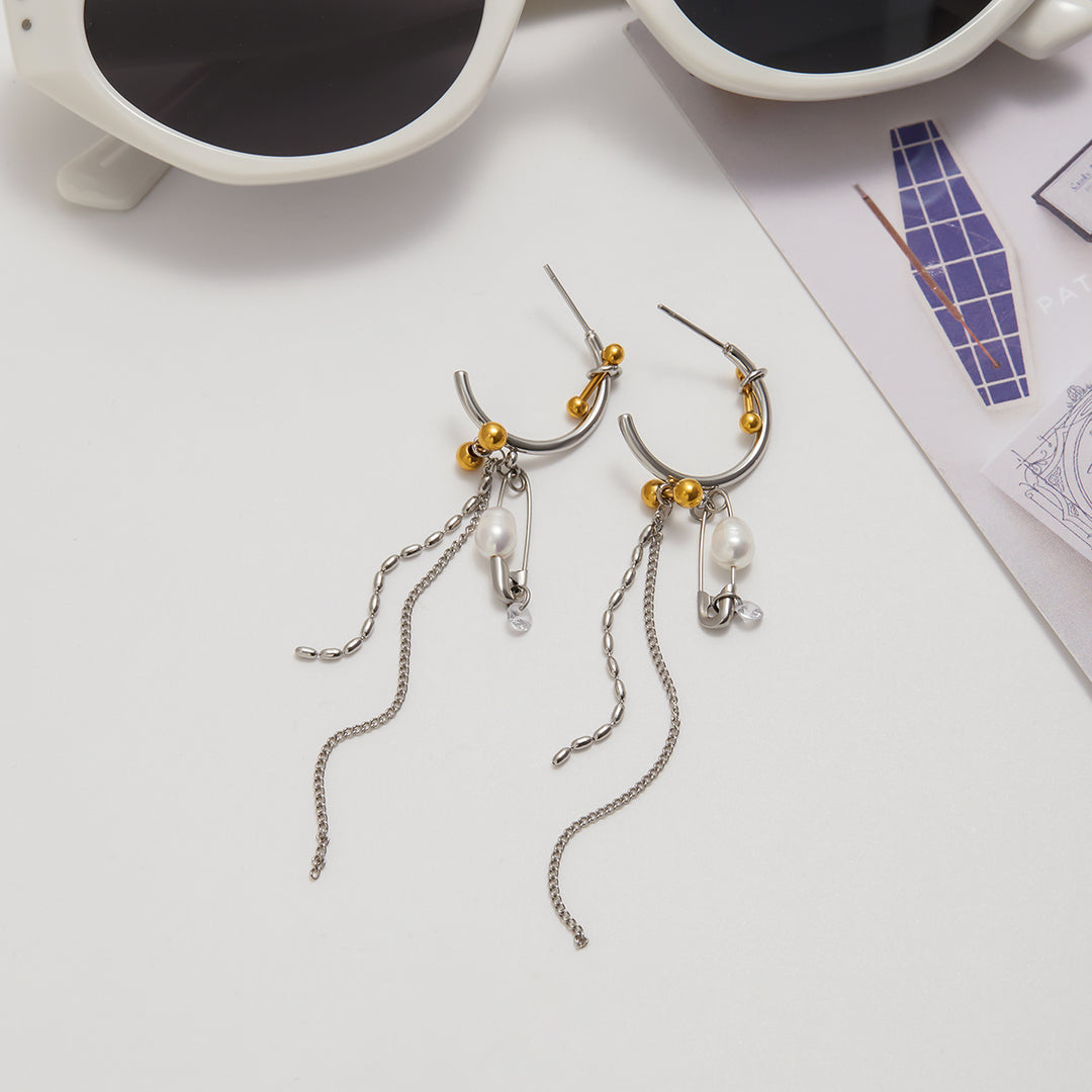 Luna Chain Hoops