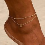 Heart Charm Anklet
