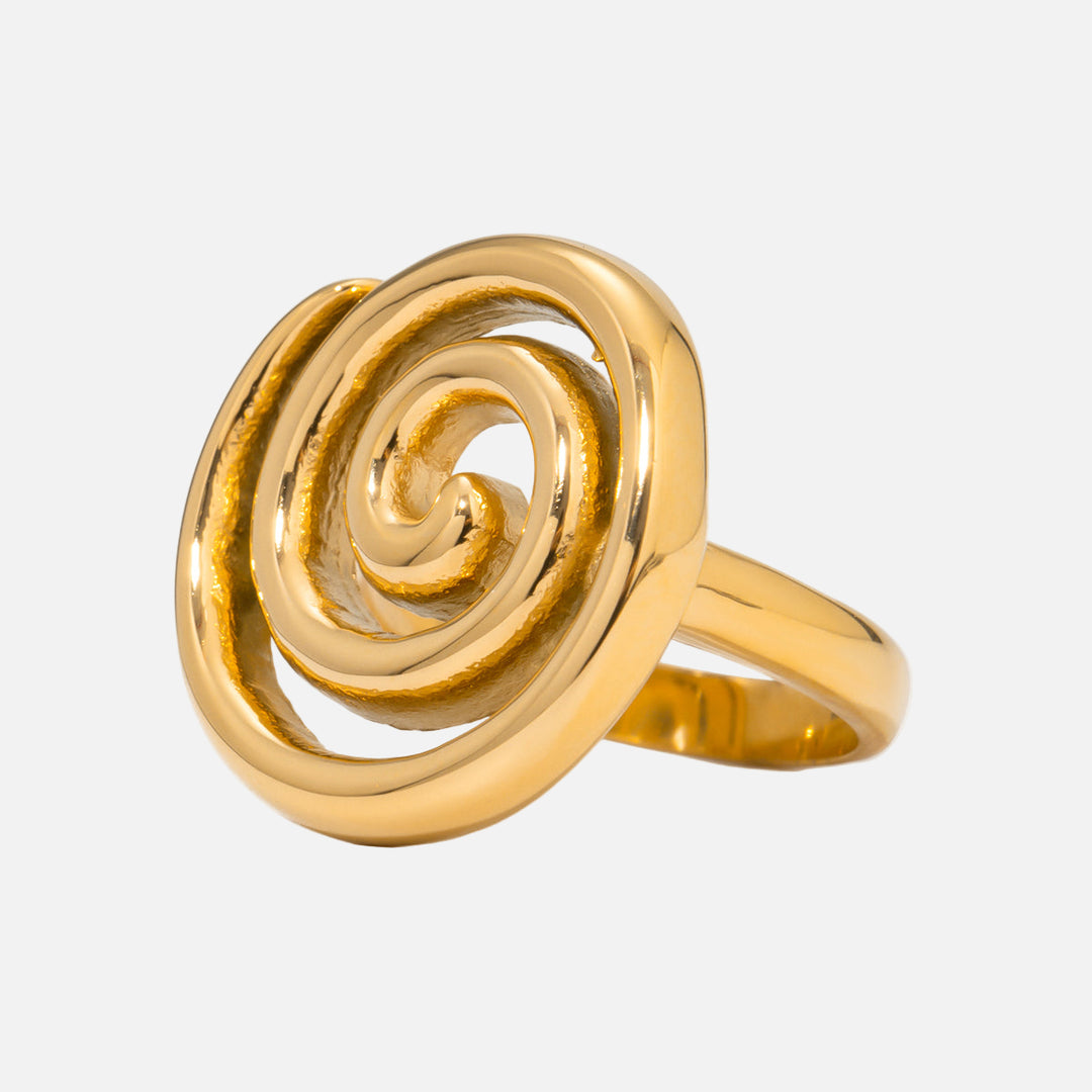 Gold Spiral Statement Ring