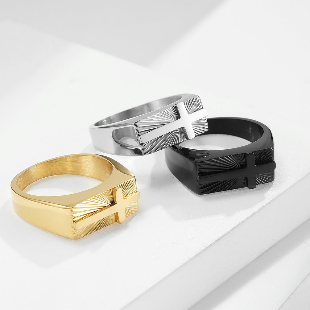 Cross Signet Ring