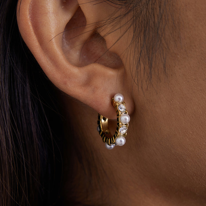 Pearl Luxe Hoops