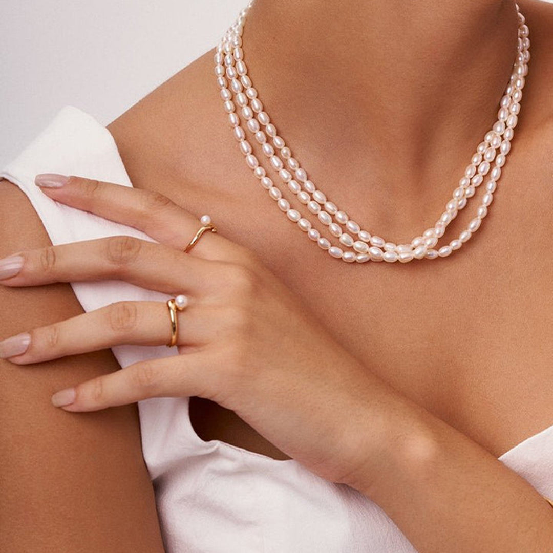 Wave Pearl Ring