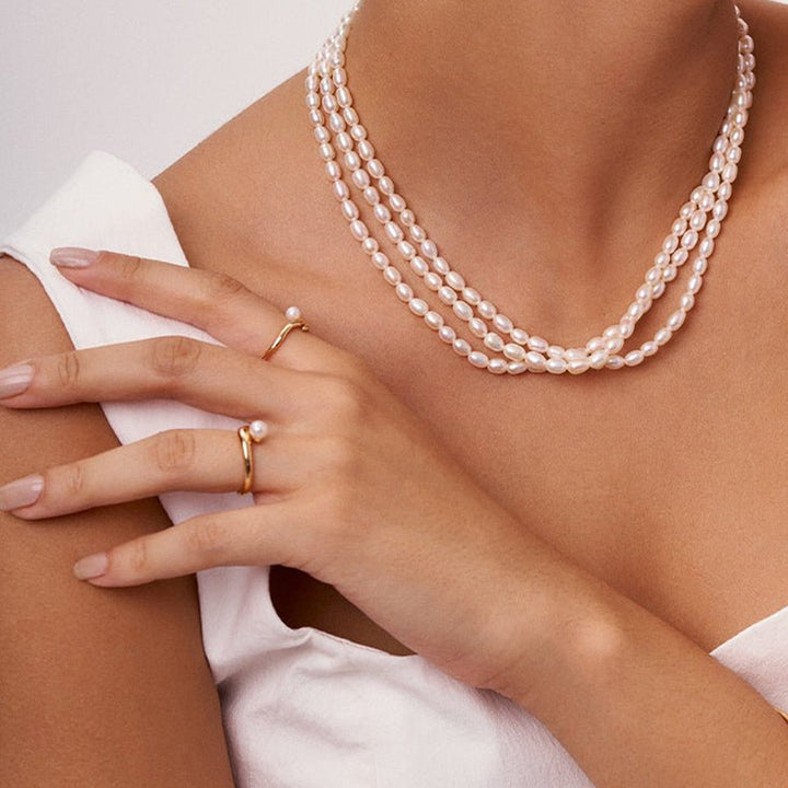 Wave Pearl Ring