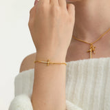 Crystal Cross Bracelet