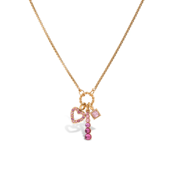 Pink Heart Pendant Necklace
