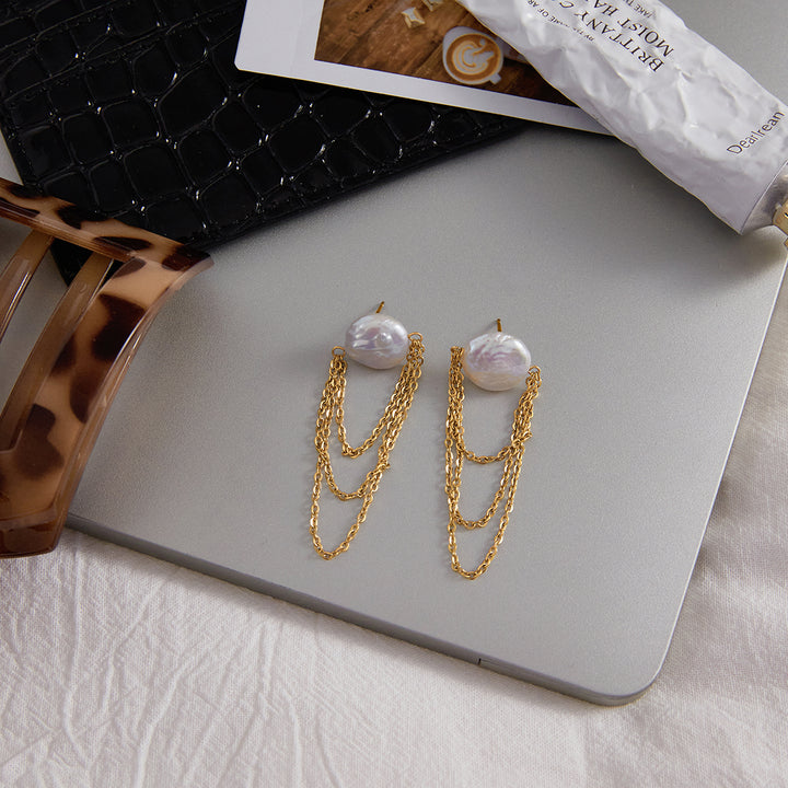 Pearl Cascade Drop Earrings