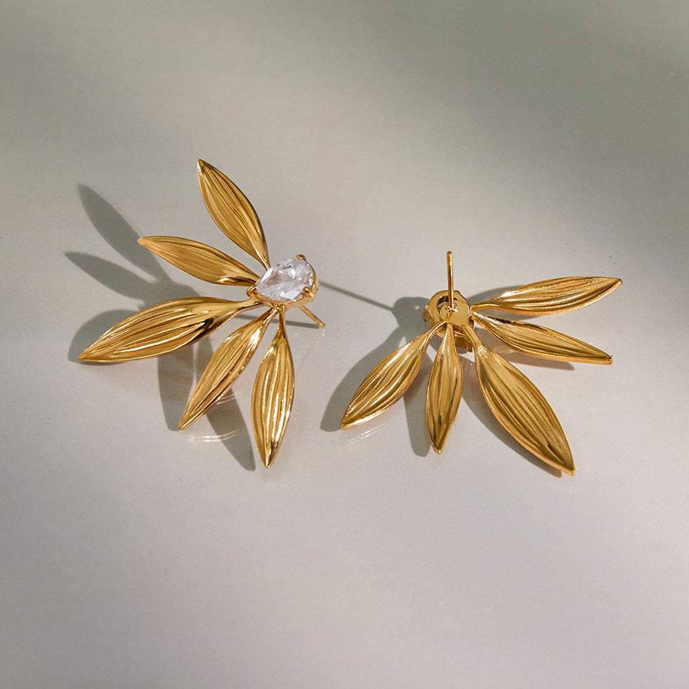 Golden Bloom Stud Earrings