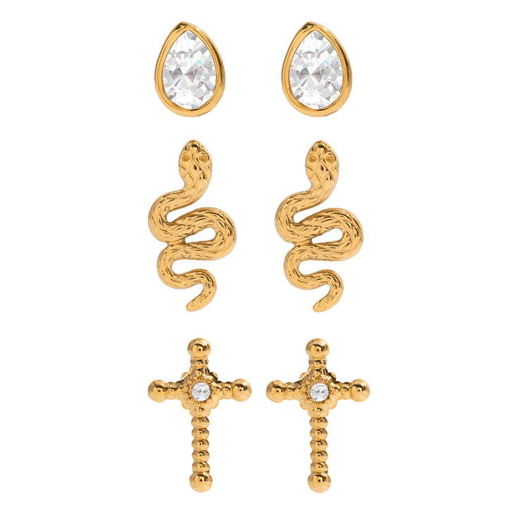 Trinity Stud Set (3 Pairs)