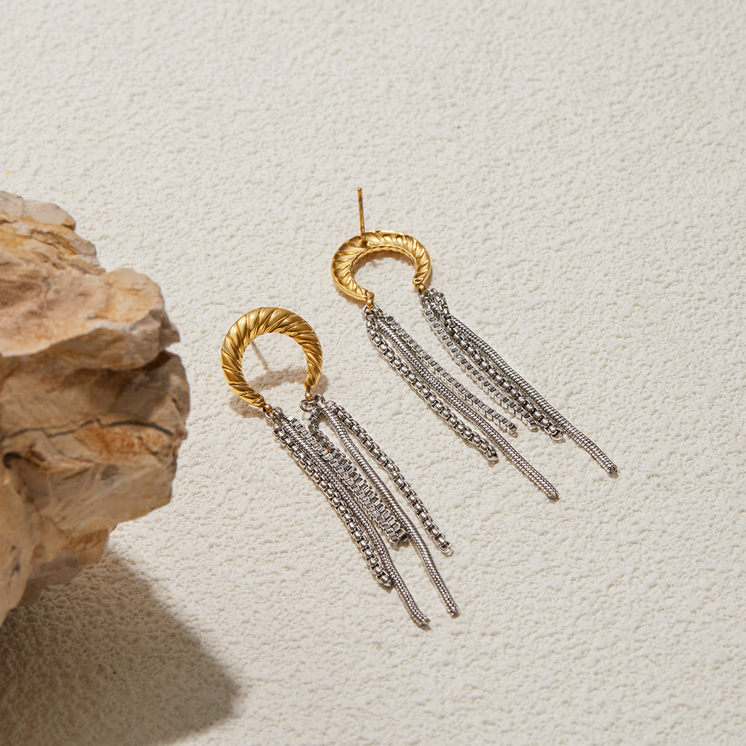 Moon Thread Earrings