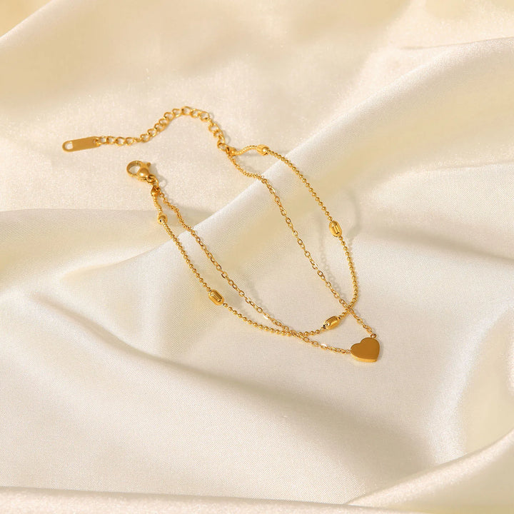 Heart Charm Anklet